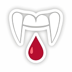 Vampire Fangs Precision Cut Decal